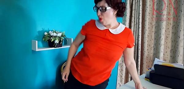 SEXRETARY Secretary shows pussy Security camera under office desk